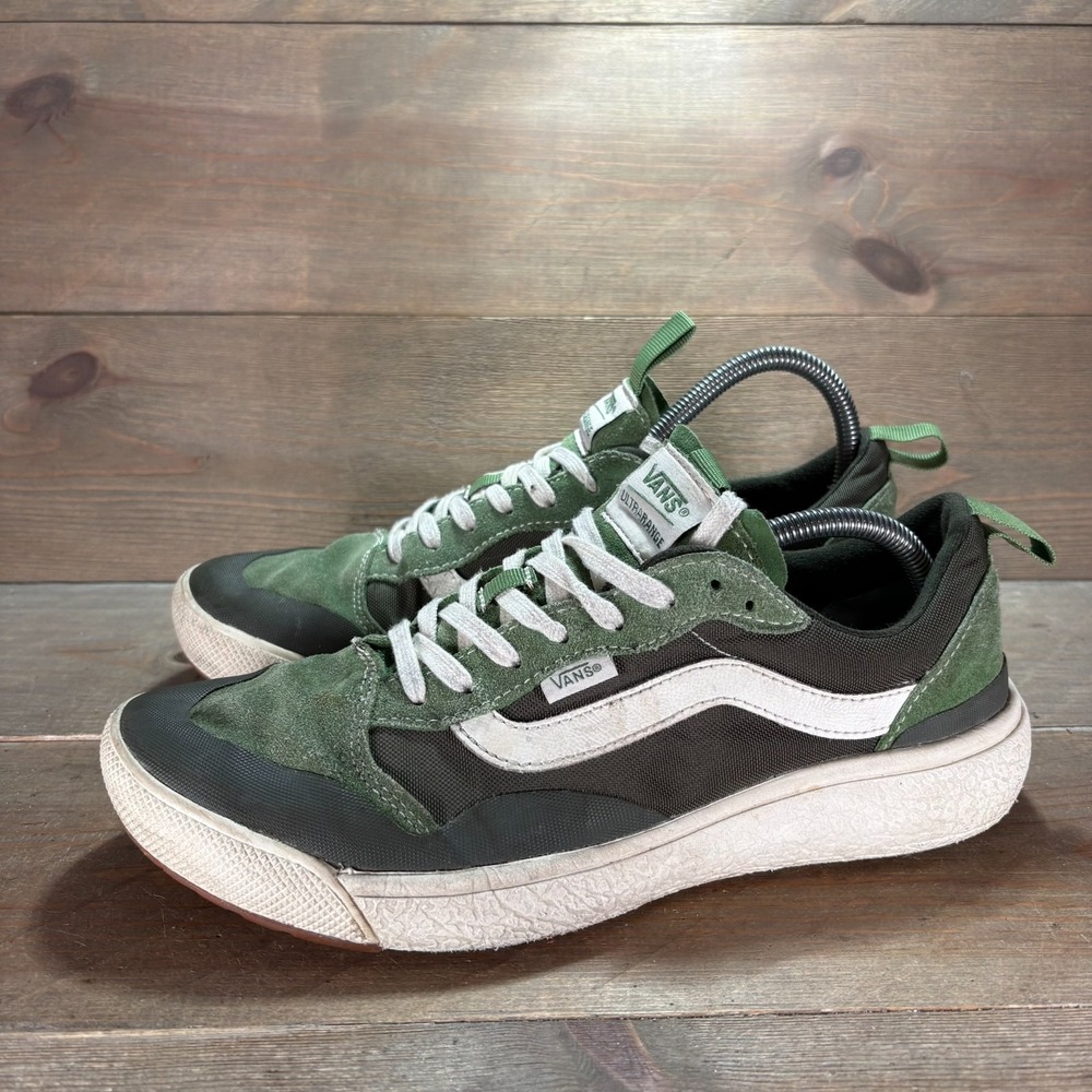 Vans UltraRange EXO womens size 10 shoes Green Suede Mesh running sneakers